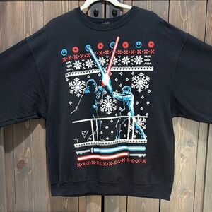 Black Graphic Men's Sweater